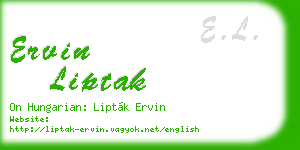ervin liptak business card