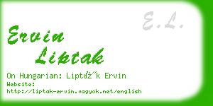 ervin liptak business card